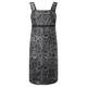 KIRSTEN KROG METALLIC LACE DRESS WITH CHIFFON SHRUG