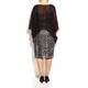 KIRSTEN KROG METALLIC LACE DRESS WITH CHIFFON SHRUG