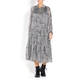 KIRSTEN KROG PATCHWORK HOUNDSTOOTH DRESS BLACK AND WHITE