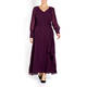 KIRSTEN KROG GOWN CHIFFON PLUM