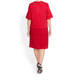 PER TE BY KRIZIA EMBROIDERED COTTON DRESS RED