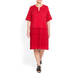 PER TE BY KRIZIA EMBROIDERED COTTON DRESS RED