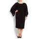 PER TE BY KRIZIA black DRESS with devore shoulders