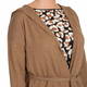 PER TE BY KRIZIA CARAMEL KNITTED HOODY WITH BELT