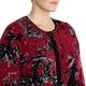 KRIZIA RED ABSTRACT INTARSIA LONG CARDIGAN