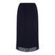 PER TE BY KRIZIA PLEATED GEORGETTE MIDI SKIRT NAVY