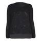 KRIZIA BLACK CUT OUT LACE OVERLAY SWEATER