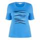 PER TE BY KRIZIA PALE BLUE T-SHIRT WITH EMBELLISHED PRINT FRONT