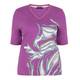 PER TE BY KRIZIA MAGENTA PRINT TOP V-NECK
