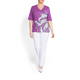 PER TE BY KRIZIA MAGENTA PRINT TOP V-NECK