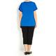 KRIZIA royal blue T-SHIRT with studded yoke