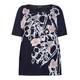 PER TE BY KRIZIA navy print TOP with sequin detail