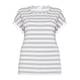 PER TE BY KRIZIA silver stripe print lurex TOP