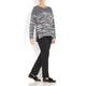 KRIZIA grey round neck intarsia SWEATER