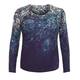 KRIZIA SCOOP NECK INDIGO PRINT SWEATER