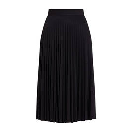 LUISA VIOLA LUREX PLEATED MIDI SKIRT BLACK - Plus Size Collection