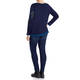 LUISA VIOLA FLORAL INTARSIA SWEATER BLUE