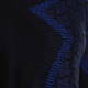 LUISA VIOLA LUREX INTARSIA SWEATER BLUE AND BLACK