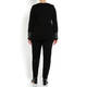 LUISA VIOLA INTARSIA SWEATER BLACK