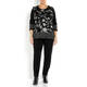 LUISA VIOLA INTARSIA SWEATER BLACK