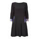 Georgedé dress with floral trim black