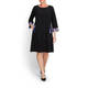Georgedé dress with floral trim black