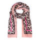 ELIZA GRACIOUS LEOPARD PRINT SCARF PINK