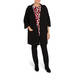 BEIGE LABEL LONG BLACK HOODED CARDIGAN