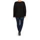 PERSONA BY MARINA RINALDI SEQUIN MOHAIR SWEATER BLACK
