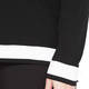 LUISA VIOLA BLACK SWEATER WITH WHITE TIPPING