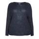 PERSONA BY MARINA RINALDI SEQUIN MOHAIR SWEATER NAVY