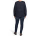 PERSONA BY MARINA RINALDI SEQUIN MOHAIR SWEATER NAVY