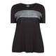 PERSONA BY MARINA RINALDI BLACK T-SHIRT WITH LACE