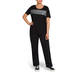 PERSONA BY MARINA RINALDI BLACK T-SHIRT WITH LACE