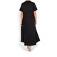 MARINA RINALDI LONG BLACK COTTON POPLIN DRESS