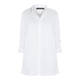 MARINA RINALDI WHITE COTTON POPLIN SHIRT WITH SIDE BUTTONS