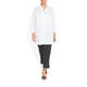 MARINA RINALDI WHITE COTTON POPLIN SHIRT WITH SIDE BUTTONS