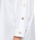 MARINA RINALDI WHITE COTTON POPLIN SHIRT WITH SIDE BUTTONS