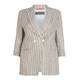 ROFA LINEN STRIPE JACKET BEIGE