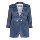 ROFA LINEN STRIPE JACKET BLUE