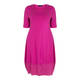 BEIGE FUCHSIA PRINCESS CUT JERSEY DRESS