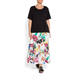 PIERO MORETTI TIERED PRINTED BRODERIE ANGLAIS SKIRT