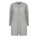 BEIGE LONG HOODED CARDIGAN GREY