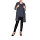BEIGE WATERFALL LONG JACKET AND TOP GREY