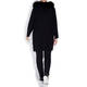 LUISA VIOLA LONG CARDIGAN WITH FAUX FUR HOOD BLACK