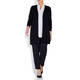 LUISA VIOLA LONG CARDIGAN WITH BUGLE BEAD TRIM 