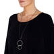LUISA VIOLA CREPE JERSEY DRESS BLACK
