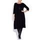 LUISA VIOLA CREPE JERSEY DRESS BLACK