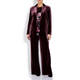 LUISA VIOLA VELVET BLAZER BURGUNDY