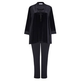 LUISA VIOLA VELVET OUTFIT IN BLACK - Plus Size Collection